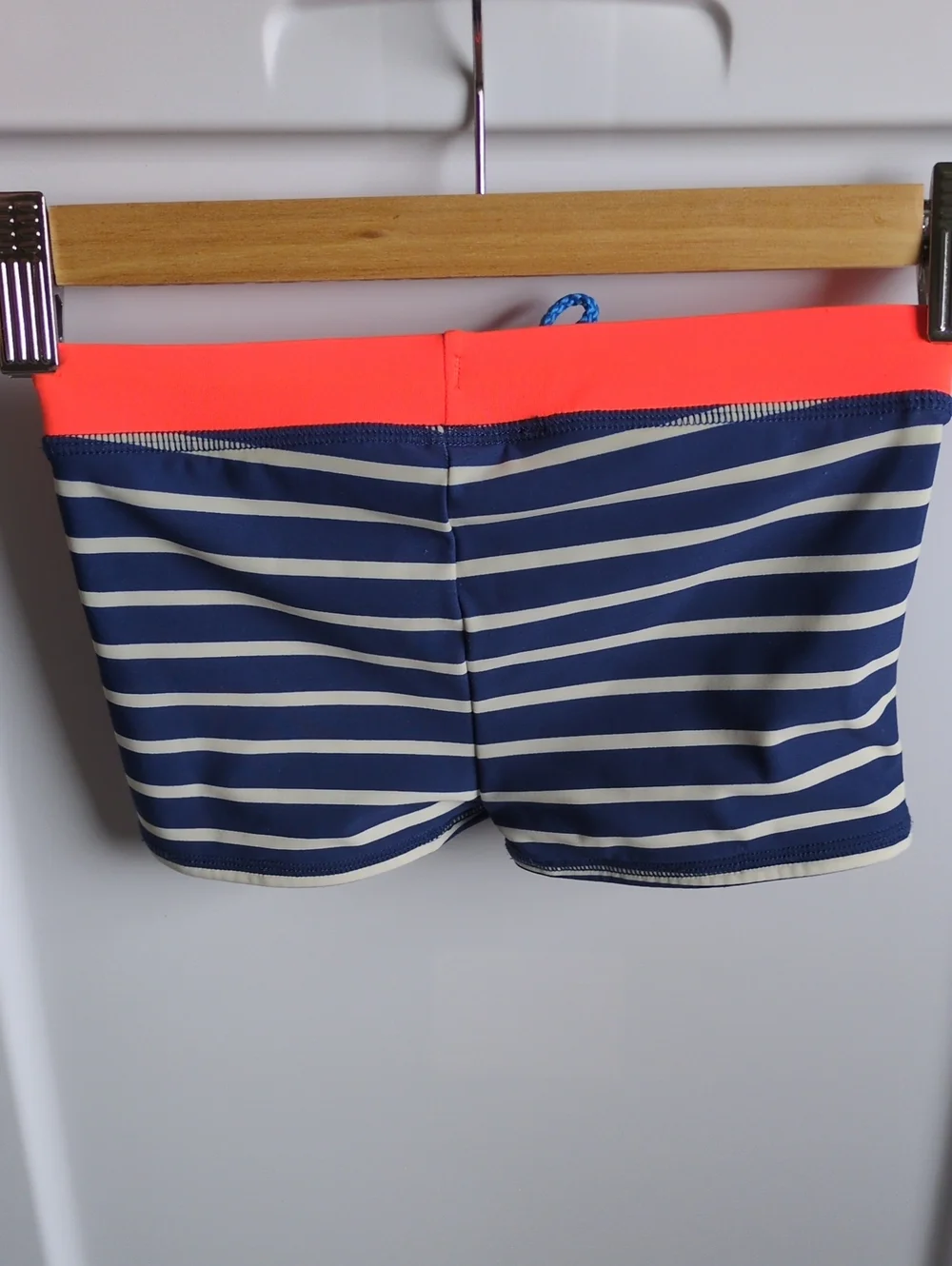 Mini Boden Boys Swim Trunks Navy Orange Like-New 3-4yrs